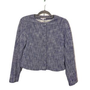Agnes B Tweed Jacket Women’s 38 Preppy Old Money Classy Quiet Luxury